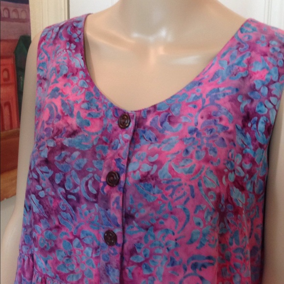 Gorgeous Empire Hawaii Dress Dye Purple Pink Turq - Picture 2 of 6
